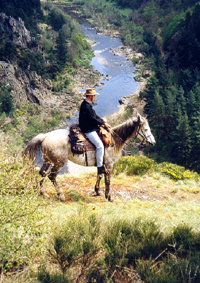 randonne  cheval auvergne  source de la Loire